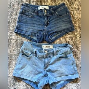 Hollister Two-Tone Denim Women’s Shorts - Light & Dark Blue